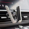 Женский автомобильный держатель для мобильного телефона, гравитационный, для воздуховода, центральной консоли, двойного назначения, инкрустированный бриллиантами, для автомобильной навигации, с зарядкой