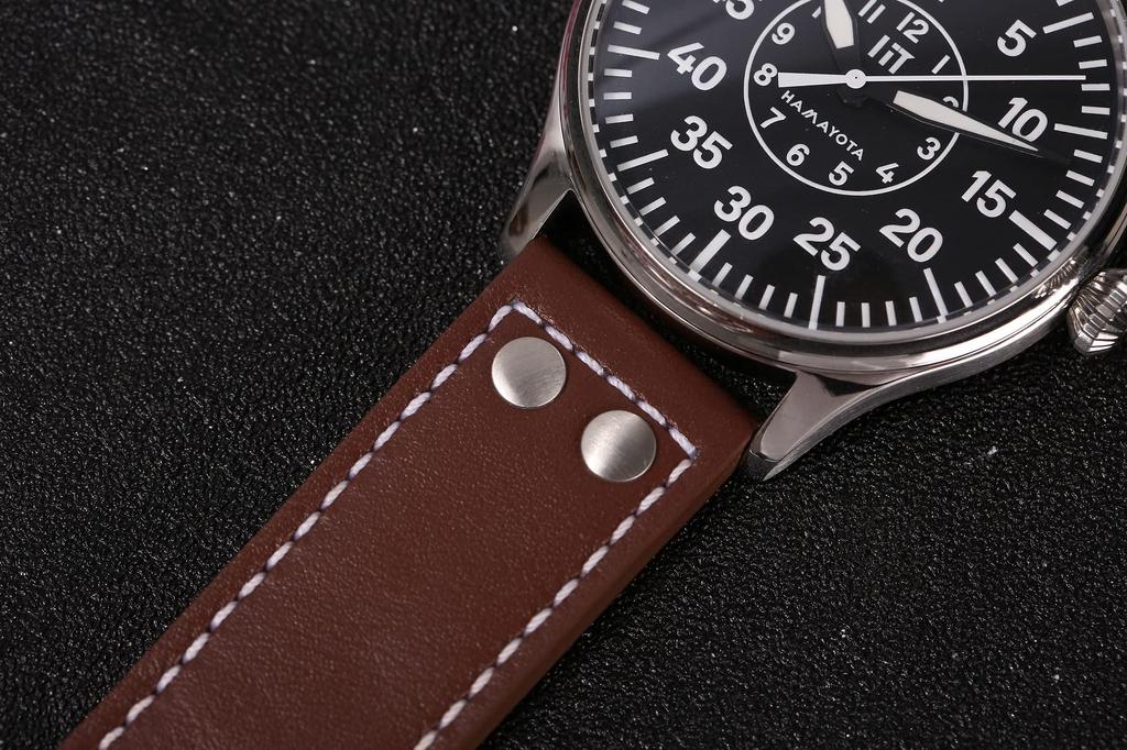 HAMAYOTA Автоматические военные часы с японским мужским часовым механизмом, Пилотские (черный)