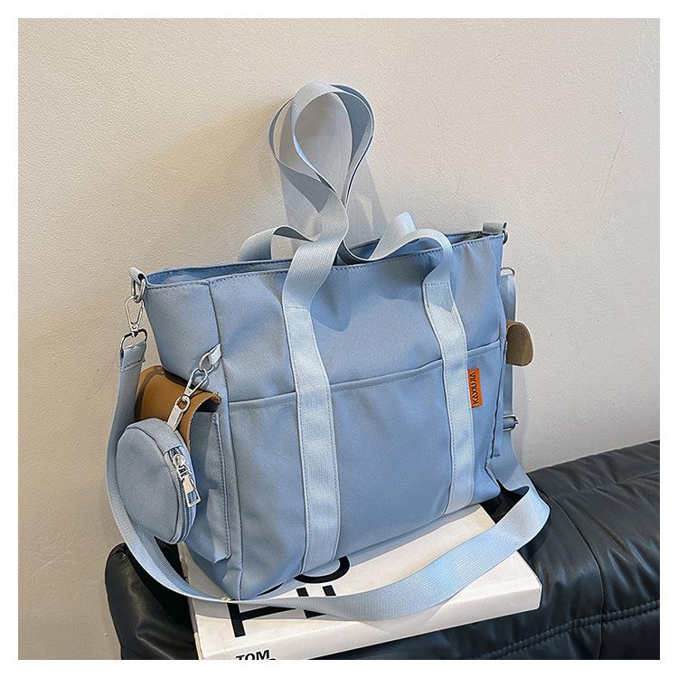 Набор дорожных сумок, легкая большая вместимость с мини-кошельком, водонепроницаемая сумка с ручкой, женские студенческие ранцы в консервативном стиле, нейлоновая сумка