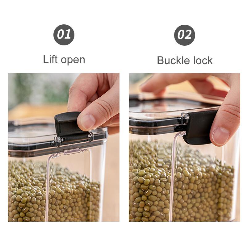 Контейнеры для хранения продуктов, пластиковые банки, герметичные банки, кухонный ящик для хранения, прозрачный контейнер для лапши, специй, круп, органайзер