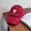 New love embroidery versatile baseball cap female ins simple leisure student shopping Internet celebrity cap