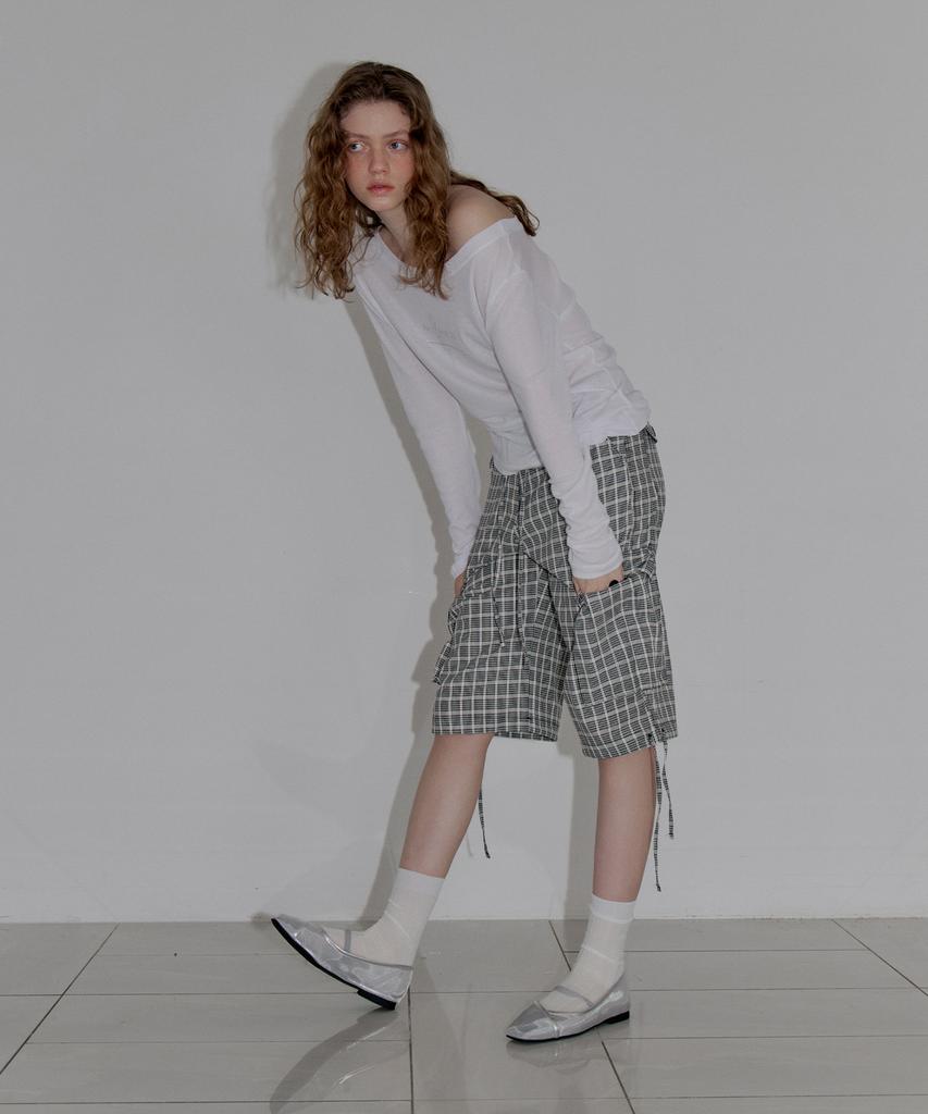 AUTHENTI Low-Rise Check Pants_Black