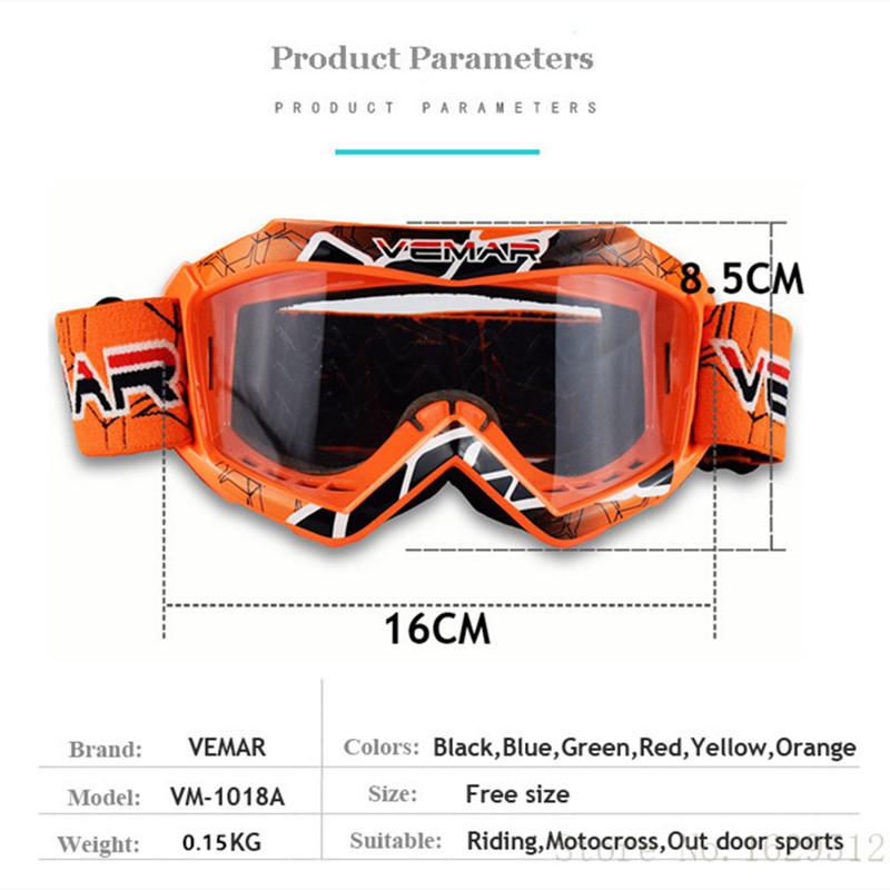 Vemar Мотоциклетные очки для детей, детские очки для гонок на мотоциклах MX MTB, внедорожные мотоциклетные очки для мотокросса, шлем gafas