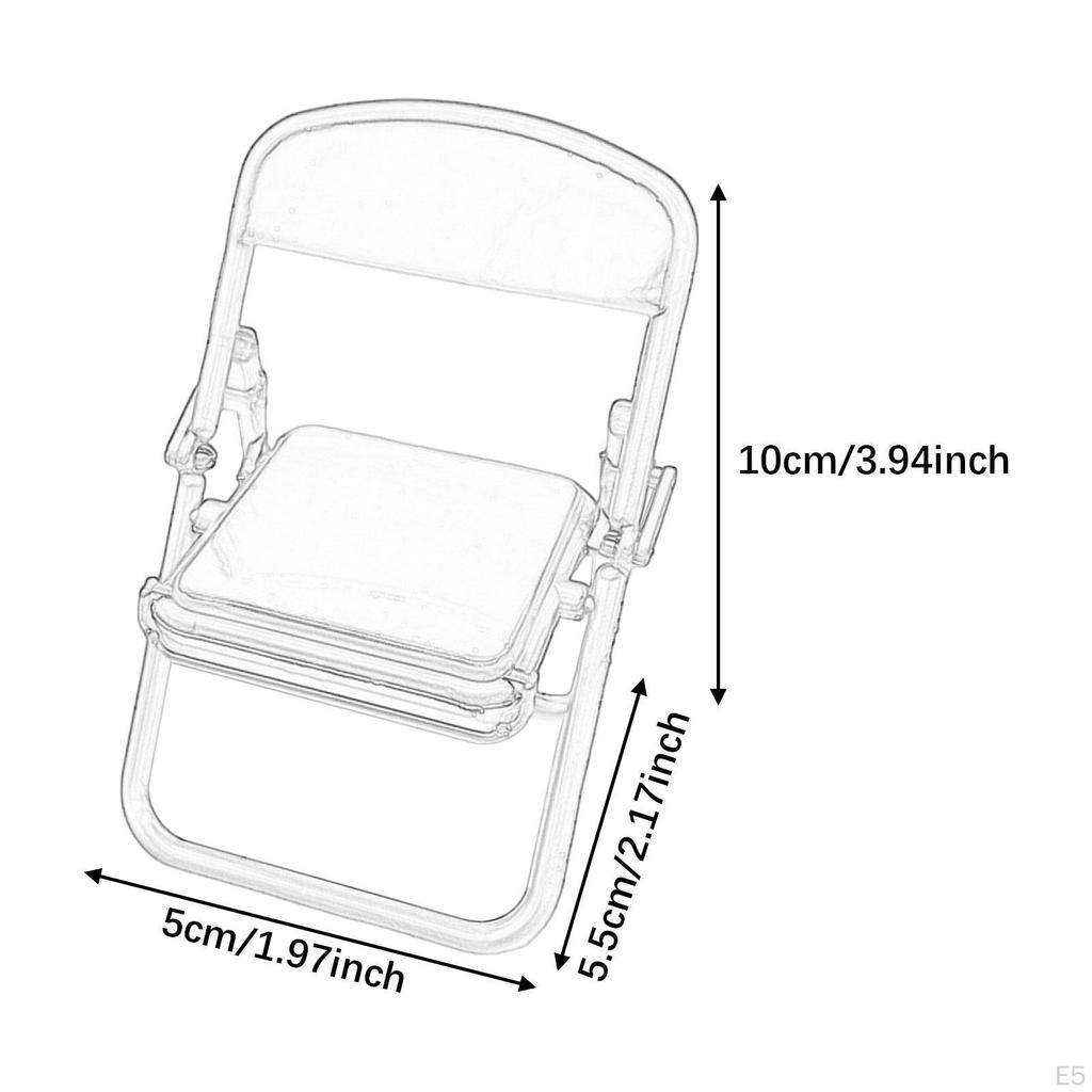 1/12 Фигурка Складной стул Мини Мебель Сцена Кукла Аксессуар для 6-дюймовой комнаты DIY