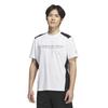Adidas ADPTN Футболка с коротким рукавом, стандартного кроя, в горизонтальную полоску, текстурированная, двойной вязки, с коротким рукавом, белая, Футболка, KQD52, Мужская, (JM1998), J/XL