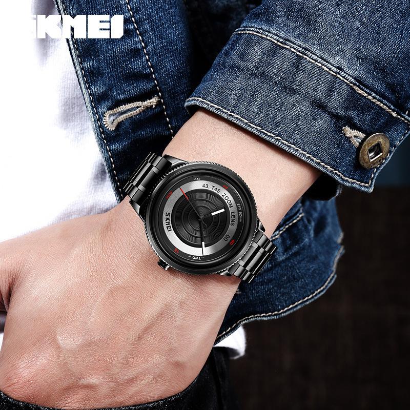 Skmei Часы Moment Beauty Brand Featured Watch Fashion Dial Steel Strap Интернет-знаменитость Мужские часы из нержавеющей стали Кварцевые часы