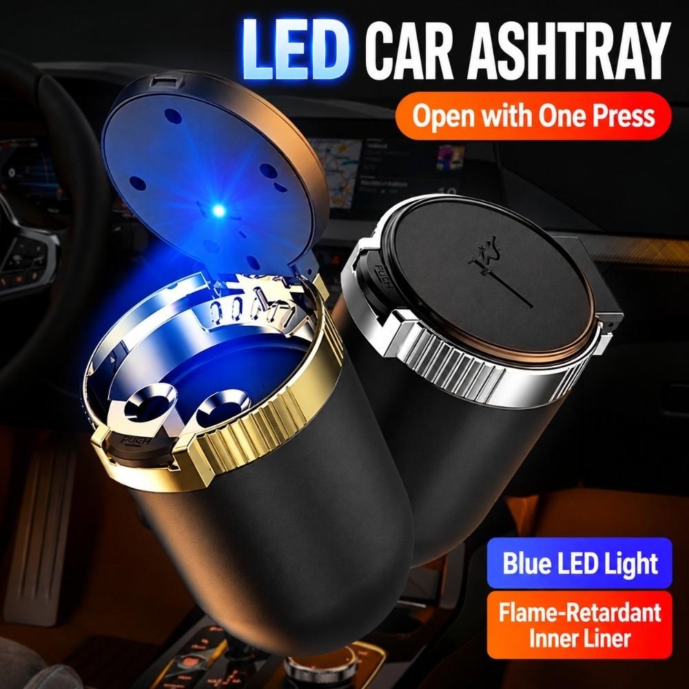 With Lid Car Ashtray Smell-Proof Automotive Supplies Modern Vehicle Rubbish Can Car Interior