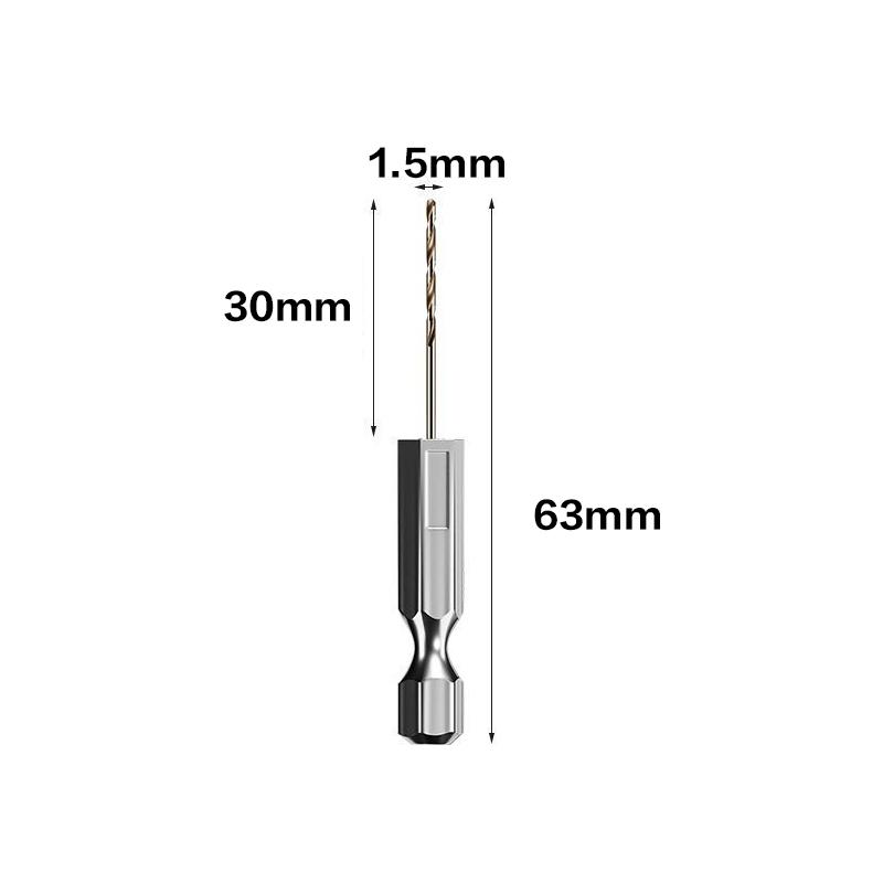 3PCS Hex Shank Twist Drill Bit Set Wood Metal Hole Cutter Core Drilling Tool Cobalt Drill Bits 1.5/2/2.5 mm HSS