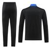 Mens Zip-up Sports Tracksuit Quick Dry Running Fitness Team Adult Size Blue/Black