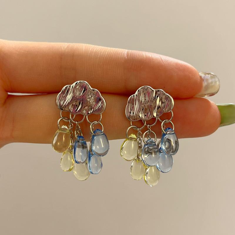 Европейские и американские серьги с блестящими кисточками для тяжелой промышленности. Легкие роскошные серьги. Модные и универсальные серьги.