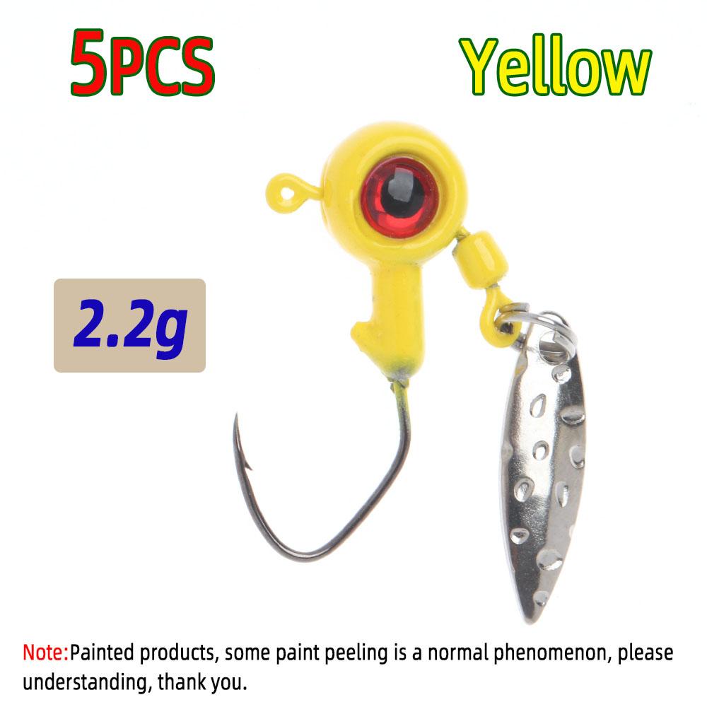 2.2g/3.9g крючок для ловли джиг-головки Crappie Jigs Spinner Sequins Jig Hook для ловли форели, окуня, приманки для ловли окуня