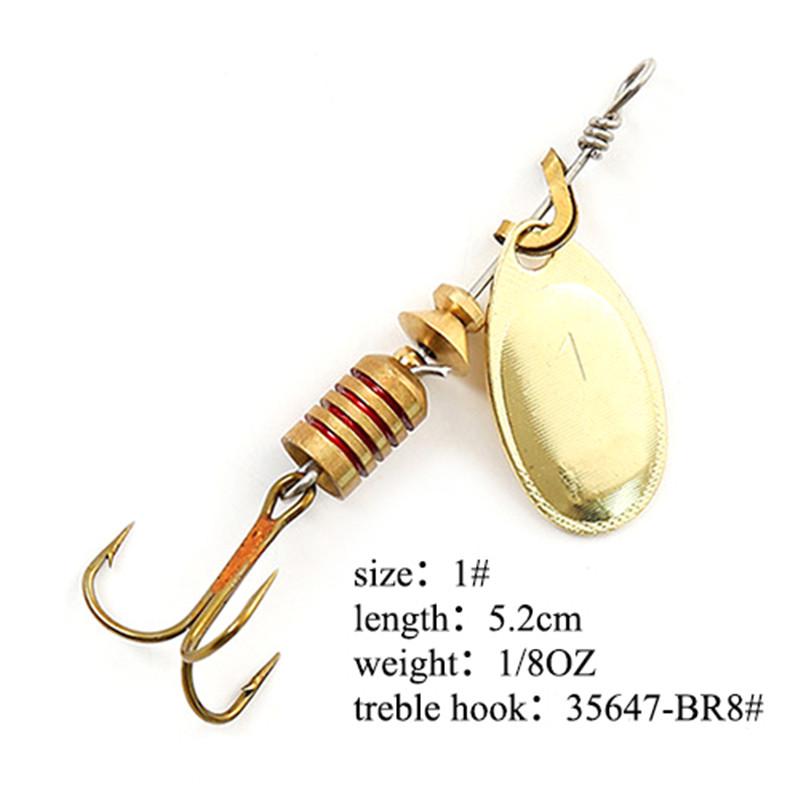 Рыболовная приманка FISH KING Spinner Bait, 1 шт., жесткая приманка для окуня, ложка с тройным крючком, снасти высокого качества