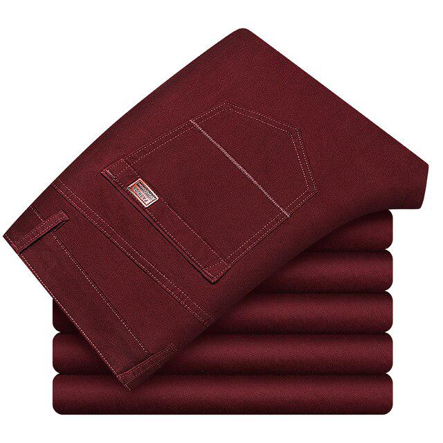 Мужские повседневные брюки цвета хаки больших размеров, деловые хлопковые брюки из саржи, мужские брендовые брюки