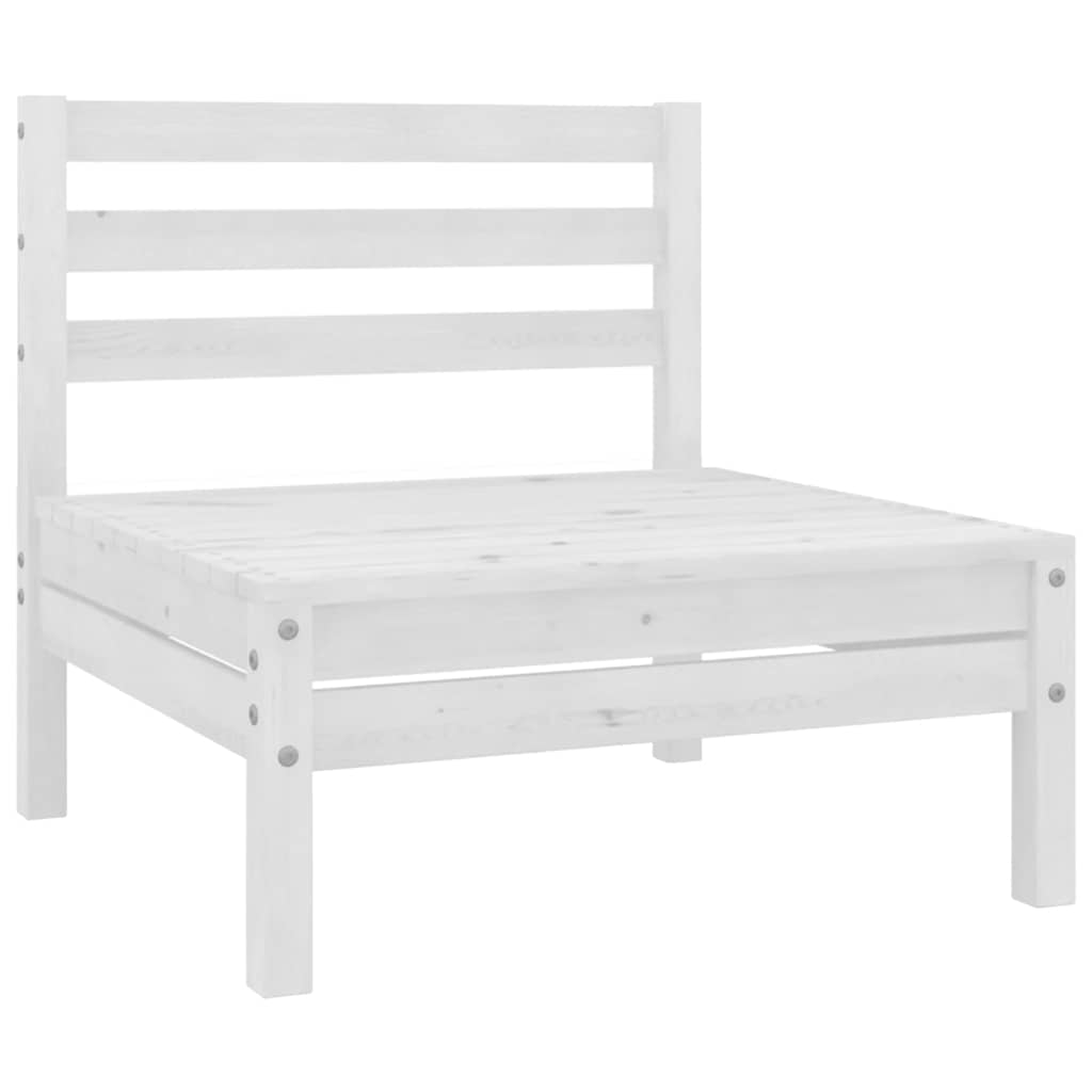vidaXL 3-tlg. Garten-Lounge-Set Massivholz Kiefer Weiß
