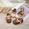 Girls' leather shoes, new autumn children's shoes, soft-soled princess shoes, spring and autumn girls' single shoes, black