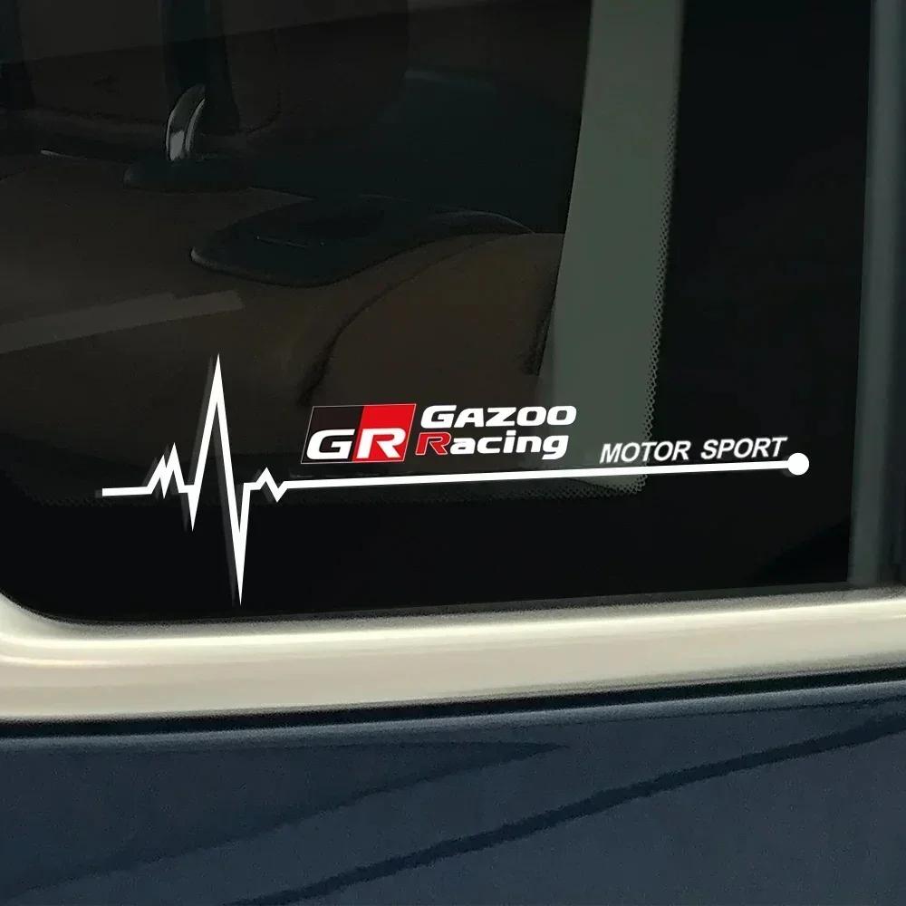 2Pcs PVC Car Side Window Stickers for S0 GR Gazoo Racing CAMRY Prado YARIS CHR RAV4 - Body Decals Vinyl Film Accessories JH0