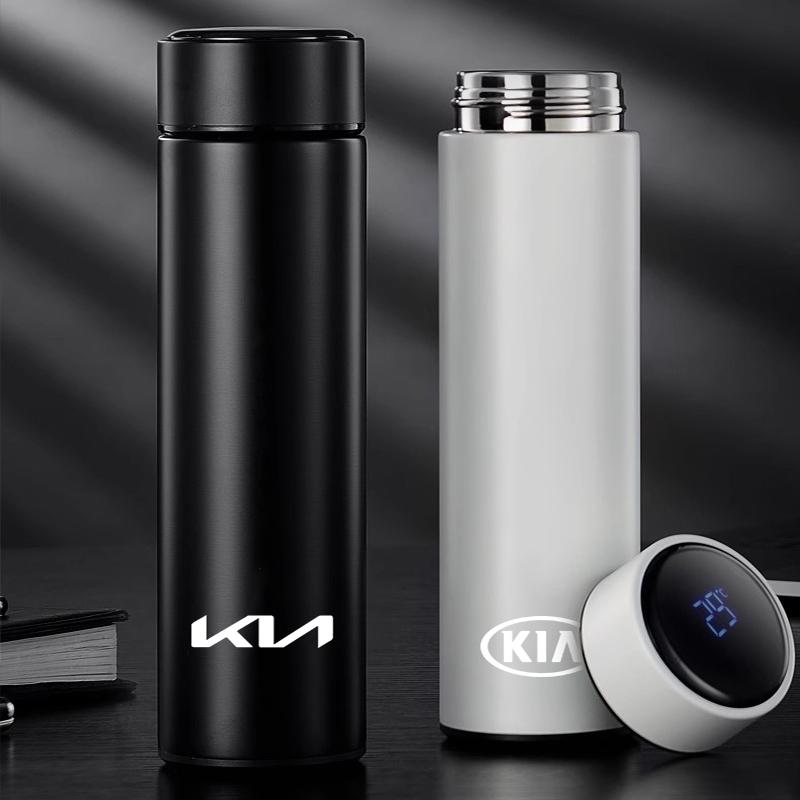 500ml Car Smart Thermos Mug Stainless Steel Insulated Bottle For KIA K9 K5 RIO Sorento Ceed Sportage Carnival Stinger Niro Soul ljcmw22