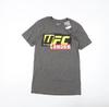 Мужская серая футболка с графическим принтом UFC, размер S, с коротким рукавом