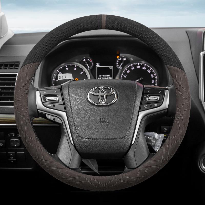 Чехол на руль из замши для Toyota Prado, Camry (6-е и 7-е поколения), Reiz, Land Cruiser и Land Cruiser Prado