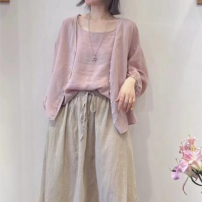 Ретро Солнцезащитная рубашка Женская Летняя Повседневная Свободная Защита от солнца Тонкие Топы