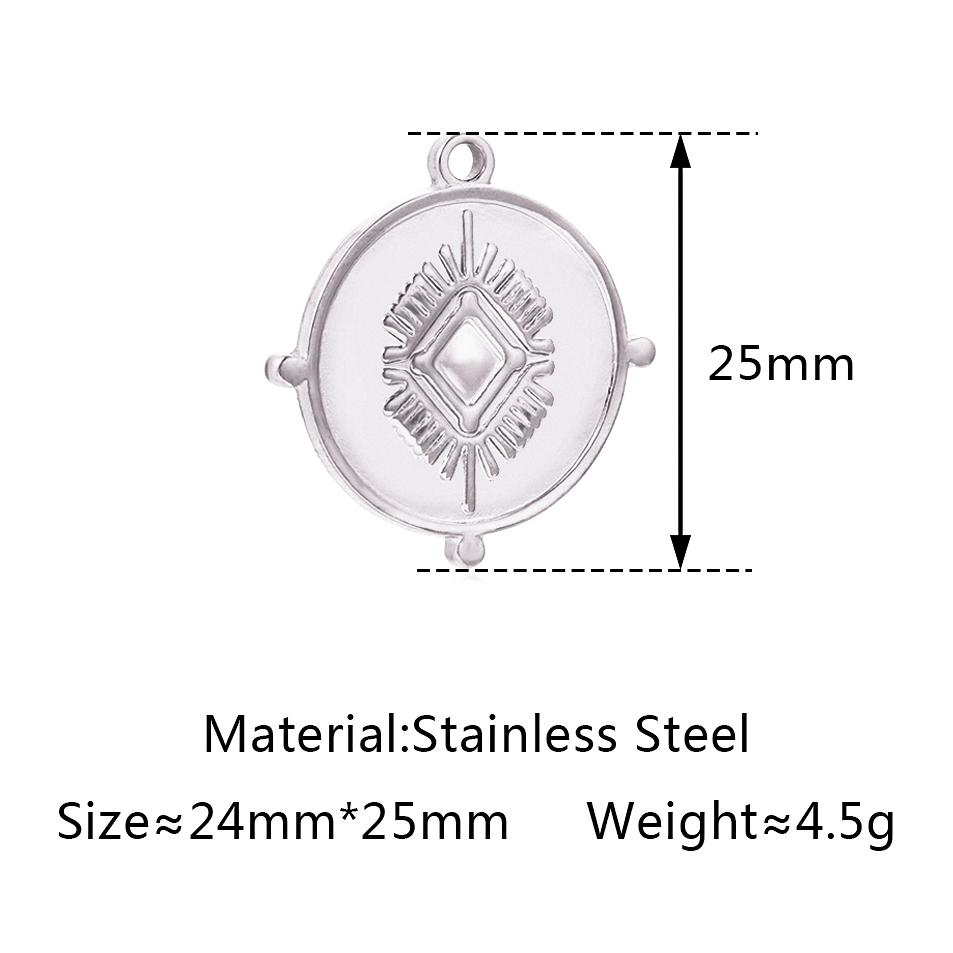 3pcs Stainless Steel Gold Color Plated Rhinestone Evil Blue Eye Charms Necklace Bracelet Earring DIY Jewelry Making Accessories