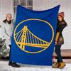 1pc Golden State Warriors Theme Blanket - Digital Print, Polyester, Cozy for All Seasons, Perfect for Outdoor, and Travel