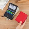 Японский стиль мода ультра тонкий короткий кошелек большой емкости женский RFID натуральный кожаный кошелек на молнии монетница кошелек для карт
