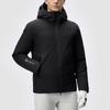 Fila Golf Series Solid Color Zipper Warm Hooded Down Jacket Men Outerwear Deep-Black A11M445919F-BK
