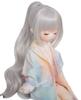 YR EARTH S340 Doll Heat Resistant Wig Inches Wig Long Ponytail BJD DD MDD 8-9 1/3 (Light Gray)