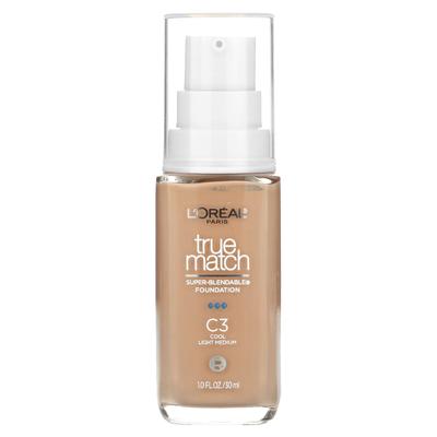 L'Oréal, True Match, тональная основа Super Blendable, C3 Light Medium, 1 жидкая унция (30 мл)