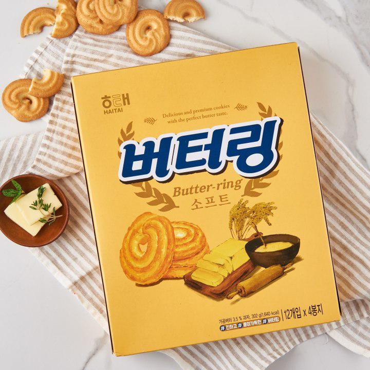 Haitai Сливочное кольцо 302г (12 печений х 4 упаковки)
