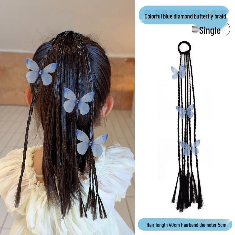 Очаровательный набор аксессуаров для волос в виде бабочек для девочек — включает в себя плетеные жгуты, резинки и повязки с бантами