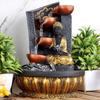 Polyresin Table Top Indoor Outdoor Water Fountain with LED Lights for Home Decor Decoration Showpiece Gift Gifting Item