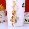 Fortune Rhinestone Snake Keychain Exquisite Women's Bag Pendant Cute Snake Lucky Pendant  Couple