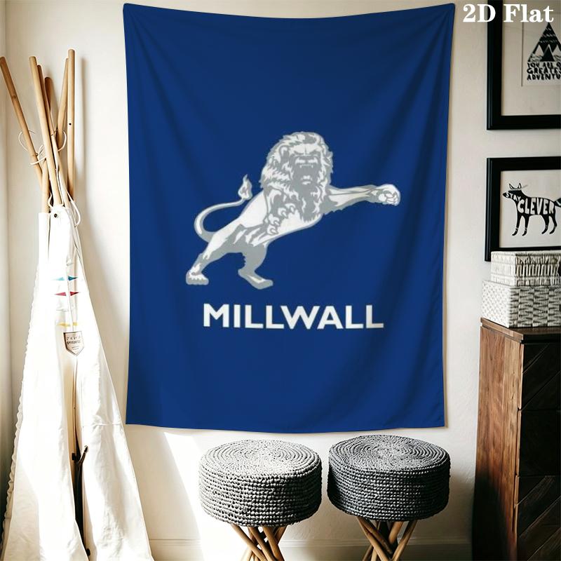 Millwall FC Wall Tapestry Aesthetic Wall Hanging Printed Fabric Blanket Decorative Tapestries for Bedroom Living Room Home Decor