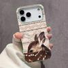 Силиконовый чехол для телефона с узором из кружевного оленя для iPhone 17 Pro Max 11 12 13 14 15 16 Pro 17 Air 15 14 Plus X XS XR Мягкая крышка