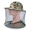 Camouflage Outdoor Fishing Cap Anti-Mosquito Insect Hat Fishing Hat Bug Mesh Face Protector Travel Camping Cap