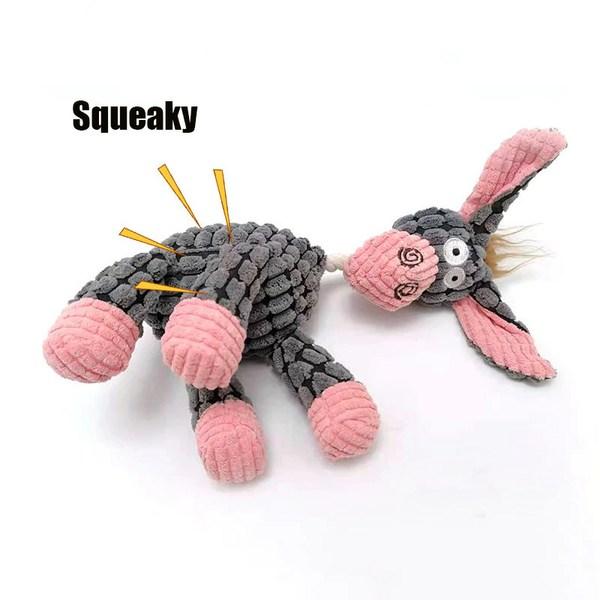 [Orange Blanc] Golden Squeaky Tug Dog Toy – Caution! Your Dog May Love It, Gray Donkey