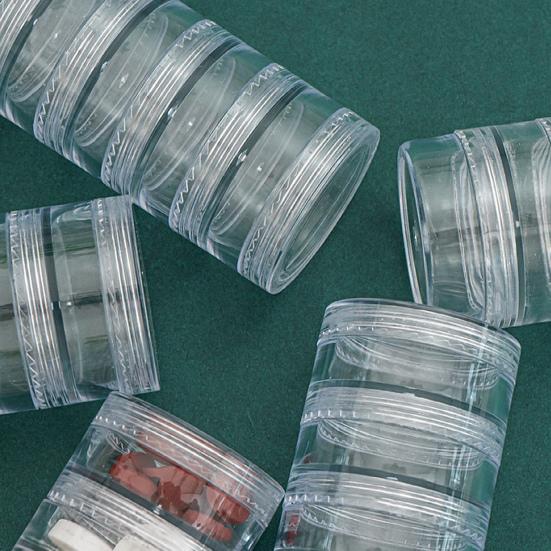 7 шт., еженедельный органайзер для таблеток, штабелируемый контейнер для путешествий, 7-дневная коробка для таблеток, прозрачные добавки, держатель для таблеток с рыбьим жиром, диспенсер с крышкой