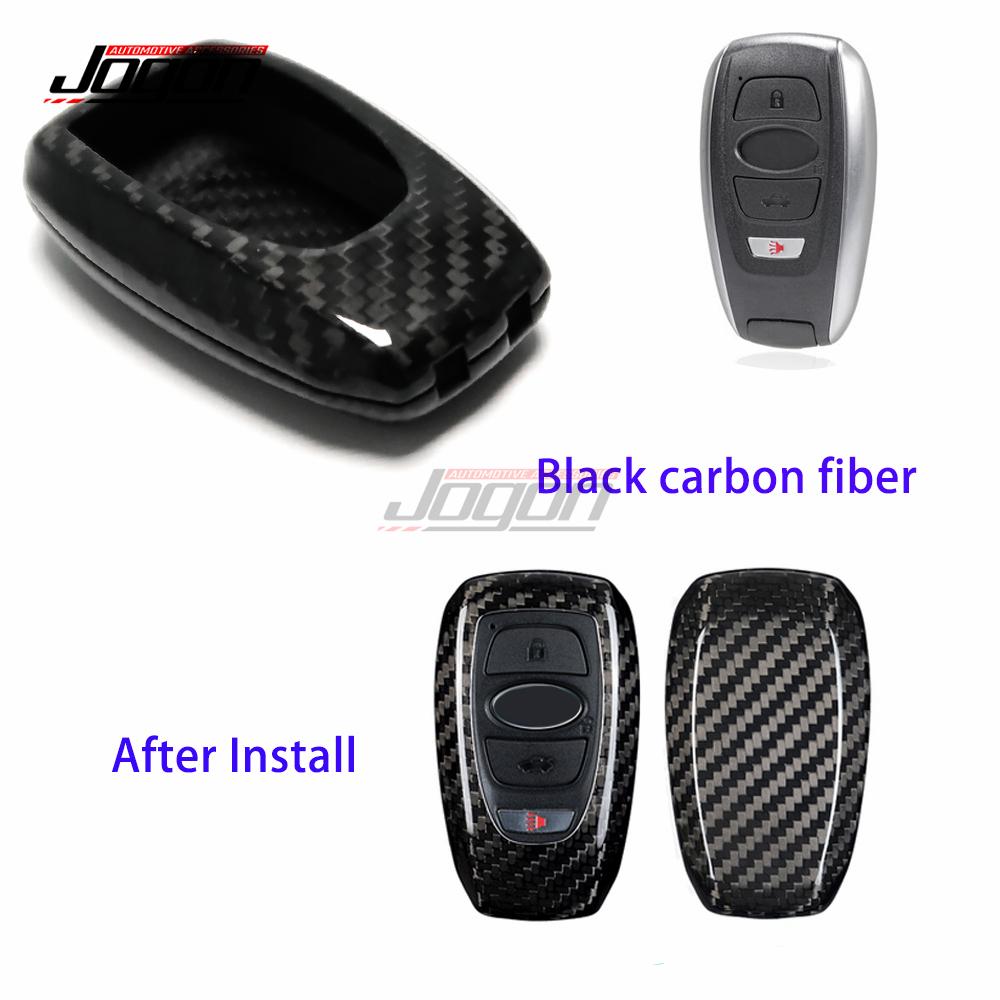 Carbon Fiber Smart Remote key Case Fob Case For Subaru WRX STI - Exterior Remote Smart Key Case Holder Fob 4 Buttons Key