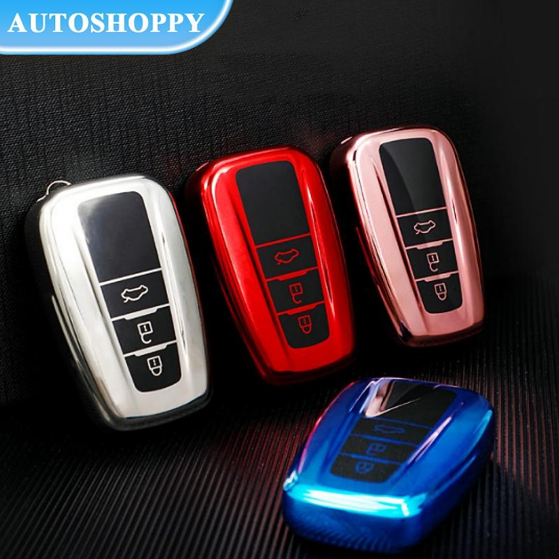 Fashion Colorful TPU Car Remote Key Case Cover Shell Fob For Toyota Corolla Prius Camry CHR C-HR RAV4 Altis Land Cruiser Prado Keyless