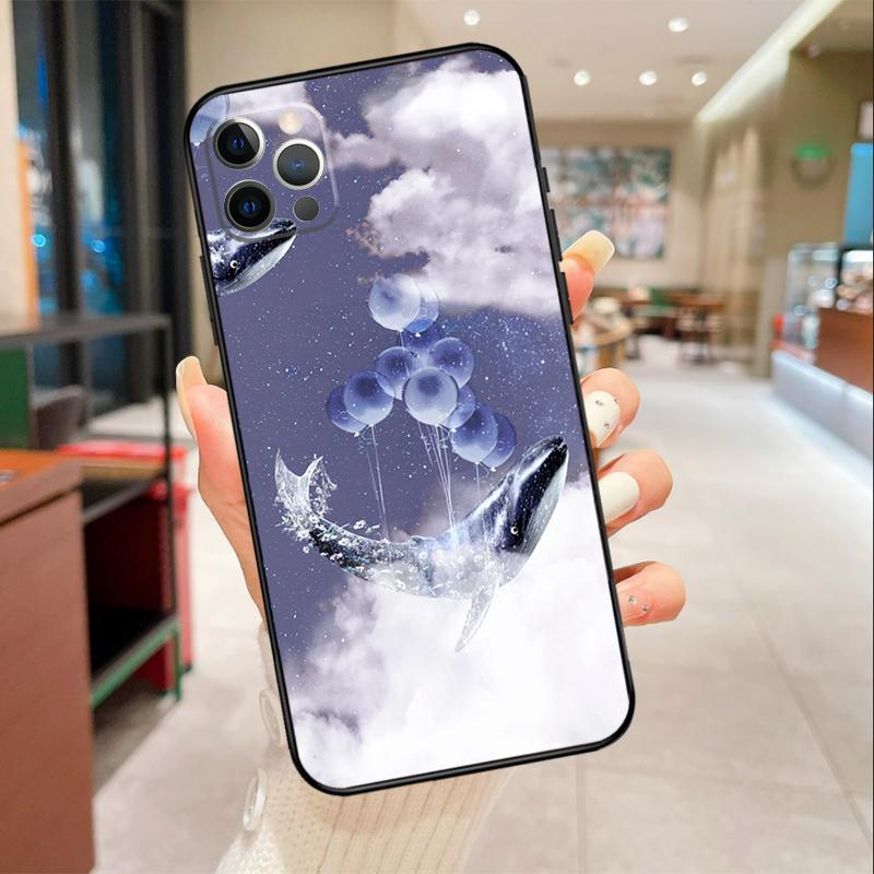 Flying Whale Magical Phone Case For iPhone 17 Air 16 14 13 11 15 Pro Max mini 15 16 Plus 16e Protective Cover