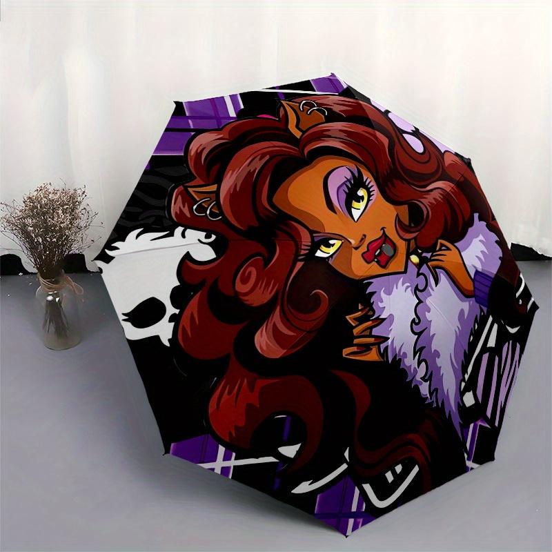 1pc Monster High Vampire Themed High-quality Umbrella,Automatic Opening and Closing Umbrella,Multi-functional Umbrella G0811103