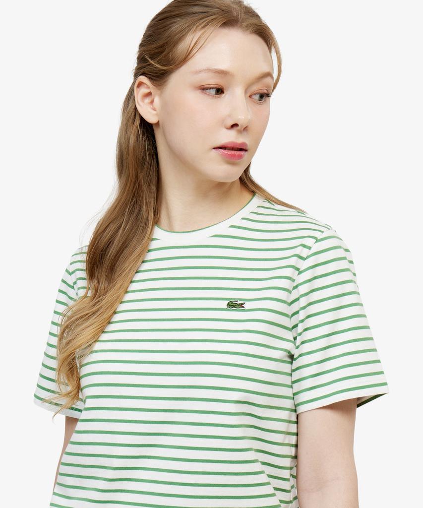 LACOSTE Женская полосатая футболка с коротким рукавом Tf262E-56G Npa