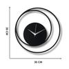 Настенные часы для дома, офиса, гостиной, спальни, детской комнаты и кухни | Стильный новейший домашний декор | (35 X 35 см) | Черный цвет (Включенная батарея)