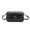 Small Square Bag Genuine Leather Crossbody Bag for Women's 2024 New Wide Shoulder Strap Genuine Leather Commuting Shoulder Bag