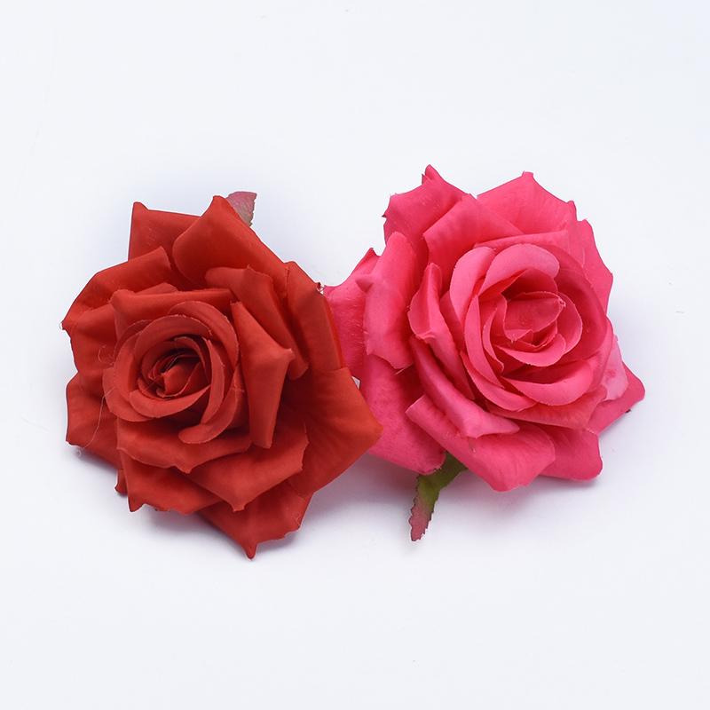 50/100pcs Silk Roses Flowers Wall Room Accessories Festival Car Decoration Home Wedding Cheap Artificial Plants Bride Brooch Diy