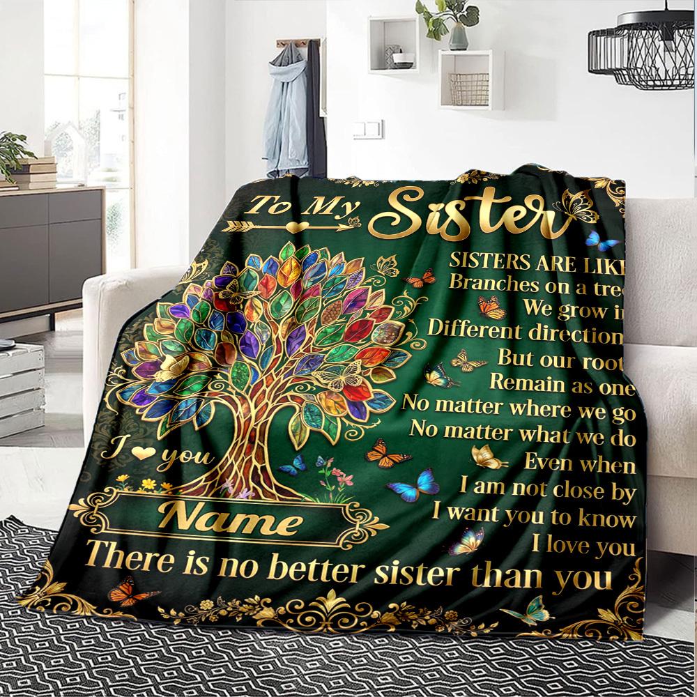Sister'S Strength And Support Lightweight Blanket Soft Warm Cozy Suitable For Sofa Couch Office Bed Picnics Ideal For All Seasons Digital Print Ideal