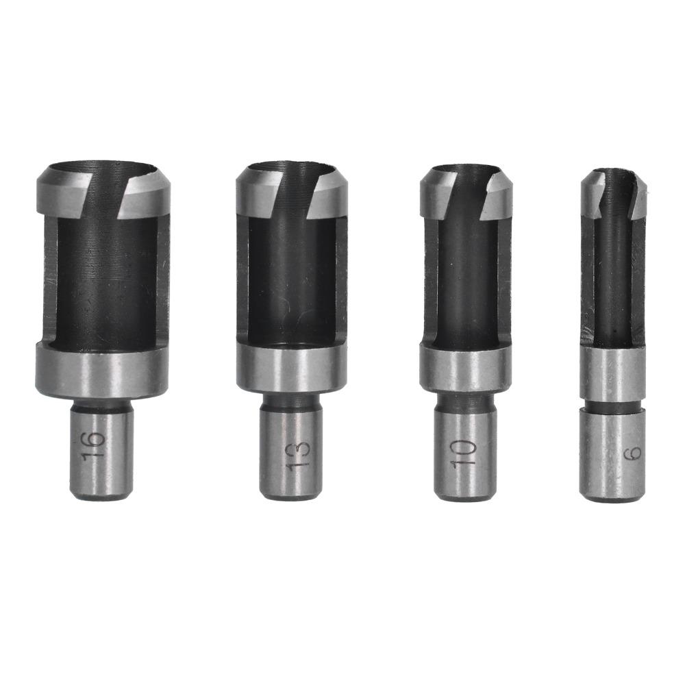 8pcs Straight and Tapered Taper Wood Plug Cutter Drill Bit Set Woodworking Drilling