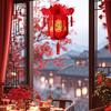 Chinese New Year Hanging Lantern Decoration Fu 3D Oriental Classic Elements Spring Festival Decor for Restaurant Home Decor